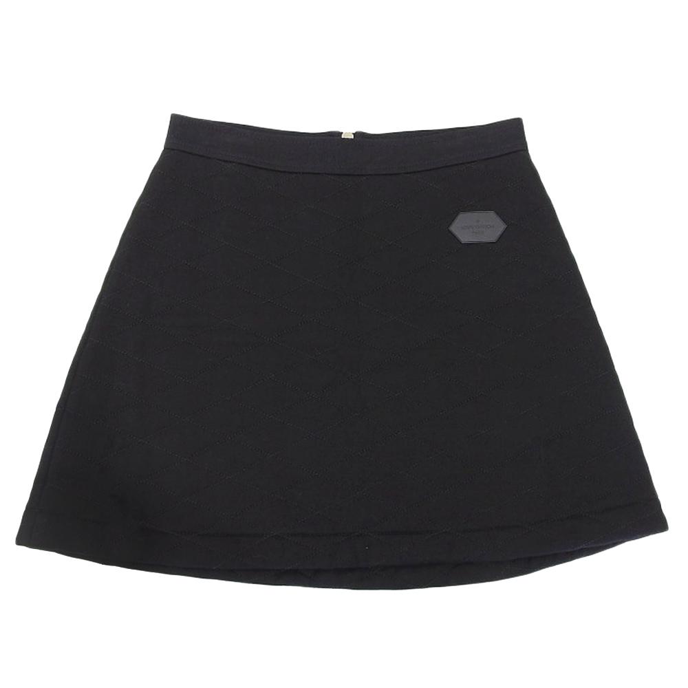 Louis Vuitton Excellent Condition Monogram Pocket Quilted Jersey Skirt, Women's, Black, Size XS, FJSK15FED 1A84D0 Skirt XS blackUsed