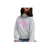 Puma Solid Color Print Letter Logo Stand Collar Long Sleeve Sweatshirt Women Sweatshirt Gray 539271-04