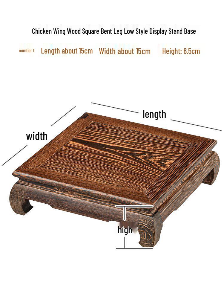 Massivholz-Displaybasis für Flügelhandwerk, Vase, Bonsai, Buddha-Statue oder Teekanne