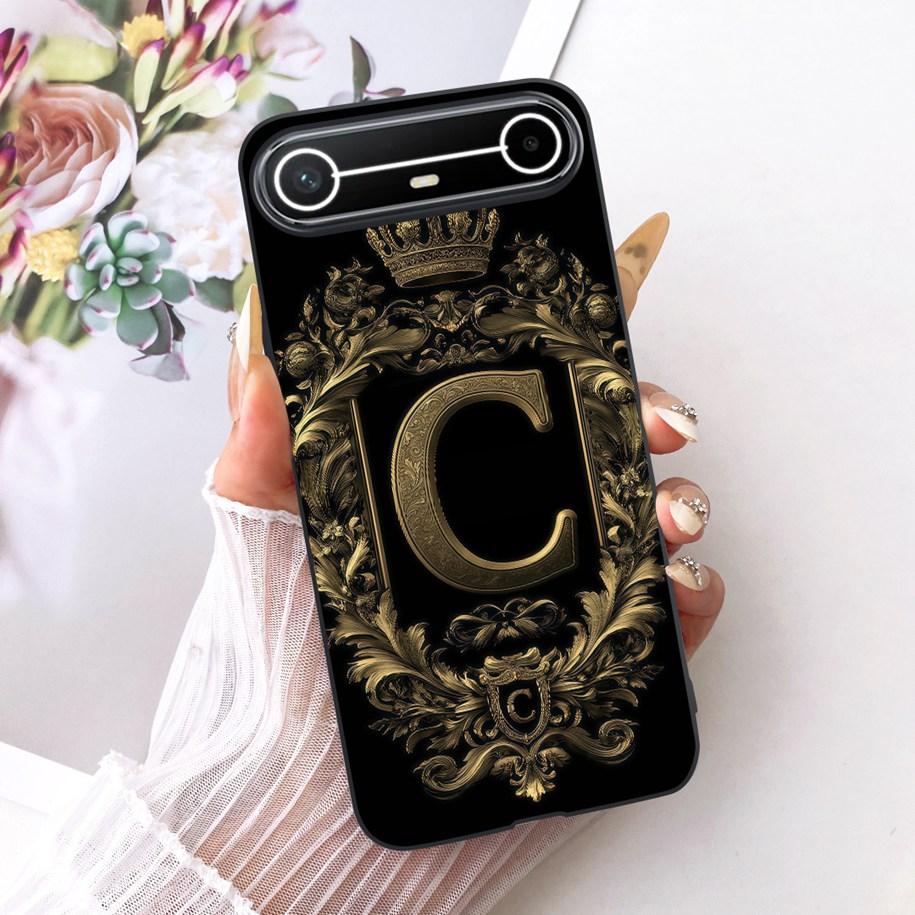 For Tecno Pova Slim Case Luxury Crown Letters Funda Soft Silicone Phone Cover For Tecno Pova Slim 5G Coque KM9 Shockproof Bumper