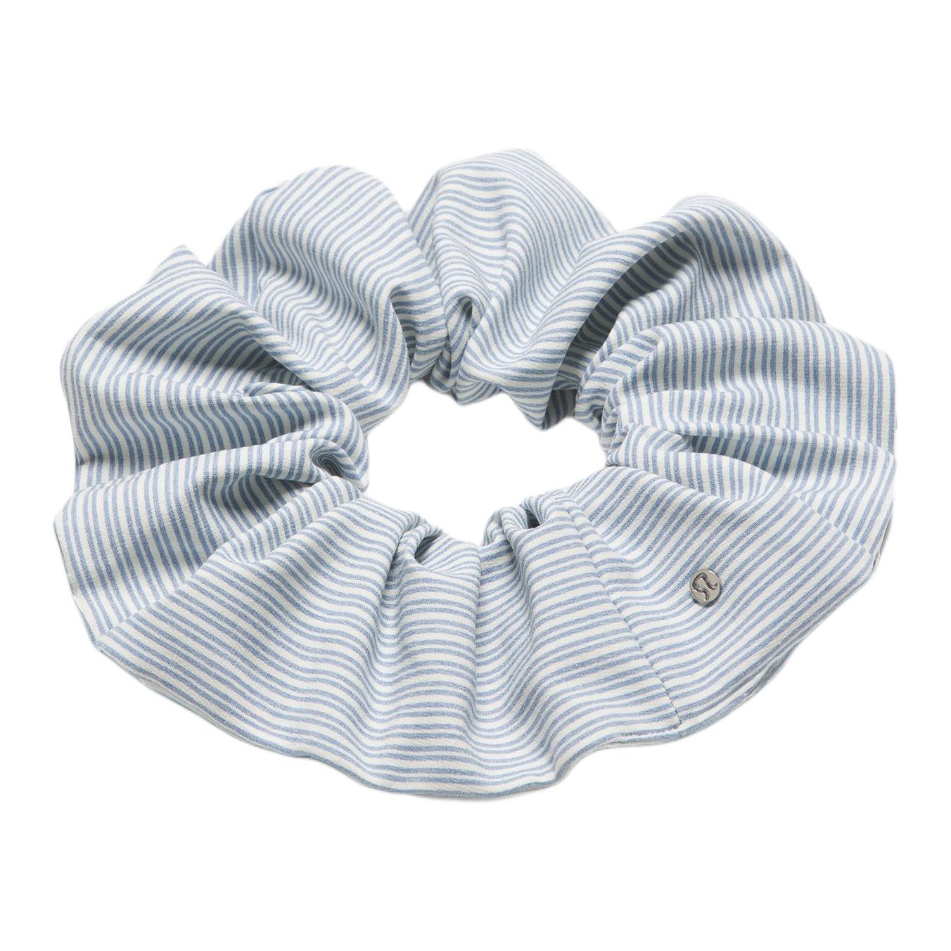Lululemon Striped Design Hair Tie Women Accessories Coconut-White Blue LW9GB9S O/S,Coconut Milk White Mixed Color/Blue