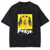 Miyamoto Musashi Samurai "Control Your Anger" Quote Vintage Acid Washed Double Sided Oversized Streetwear Japanese Samurai Graphic T-Shirt Top