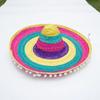 Summer Colorful Wide Brim Mexican Party Hat Halloween Party Straw Hats Decor Sombrero Beach Hat Men