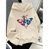 Dreamy colorful butterfly print decorated with lovely heart accents, eye‑catching graphic design