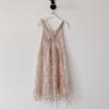 2023 Sequined Beach Dress: Mother-Daughter Backless Summer Maxi for Seaside Vacations