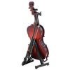 4pcs Wooden Wooden Miniature Cello With Stand Mini Musical Instrument  Office Decor