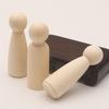 2pcs/10pcs Wooden Peg Doll Unfinished Wooden People Plain Blank Bodies Angel Dolls for DIY Craft Puppet.