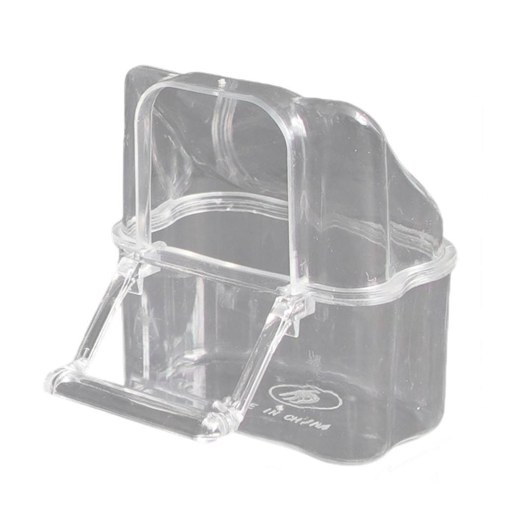 10Pcs/Set Transparent Bird Feeding Box Food Dispenser Parrots Feeder with Stable Construction Antisplash Design