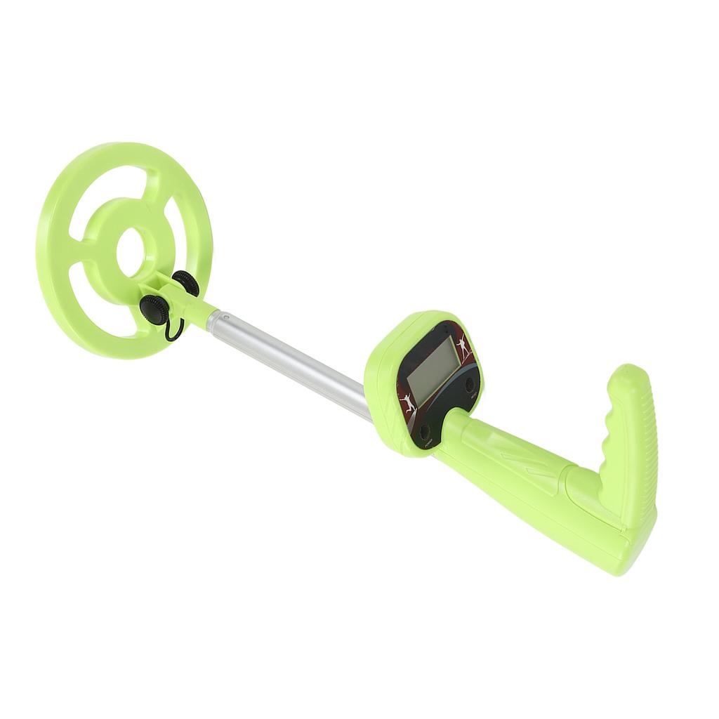 Handheld Metal Detector Waterproof Lightweight Length Adjustable Folding Kids Metal Detector Green