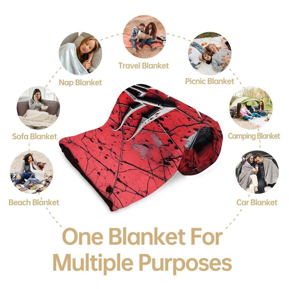 Hero Print Flannel Blanket Throw Blanket Warm Gift Blanket Soft Digital Printed Fleece Throw for Sofa Bed Travel Home