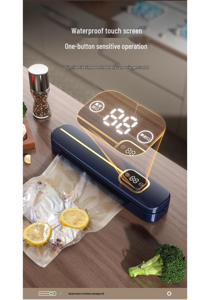 Automatic Vacuum Sealer for Kitchen Food Preservation - Seals Dry & Wet Foods