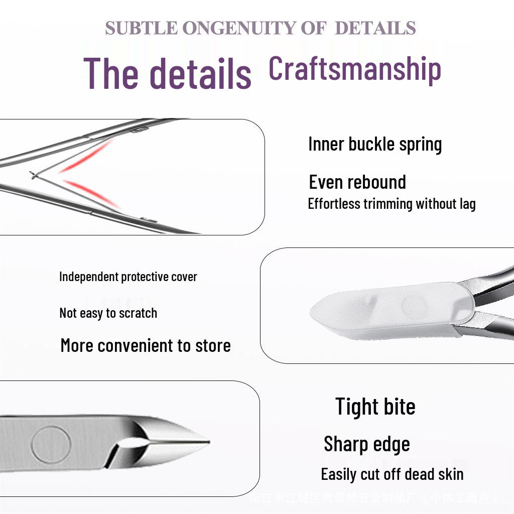 Professional Stainless Steel Cuticle Nipper D501 - Dead Skin and Hangnail Remover for Manicure and Nail Repair