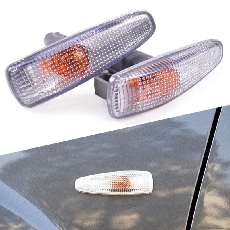 Pack of 2 Universal ABS Side Marker Lights 12V LED Turn Signal Lamps for Compact Vehicles 8351A001 8351A039 90672SNB003