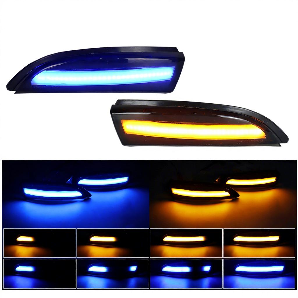 Top Quality Flowing Dynamic Side Turn Signal Lights for Ford Fiesta Mk7 MK6 B-Max 2PCS LED Yellow Mirror Blinker Sequential Lamp