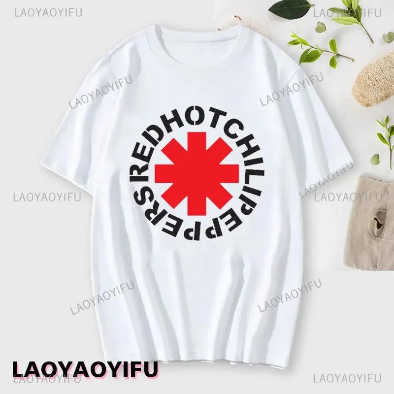 Camiseta para Hombre Red Hot Chili Peppers Estampada Camisetas de Algodón de Dibujos Animados para Hombre Moda de Verano Camisetas de Manga Corta Camiseta Hipster Harajuku