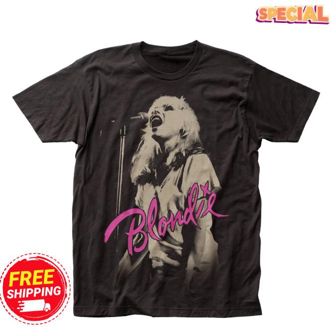 Blondie Mic T Shirt Mens Rock and Roll Music Band Tee New Black - Fanmade ! Sale XXL