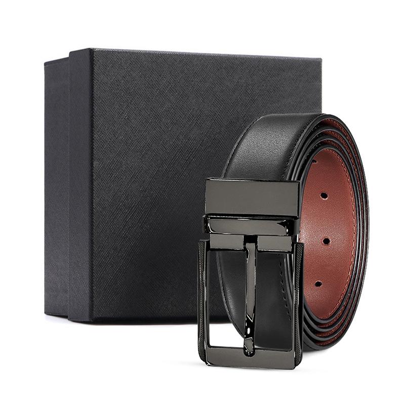 

Genuine leather yellow brown bottom two-layer cowhide automatic buckle belt cowhide genuine leather 120cm