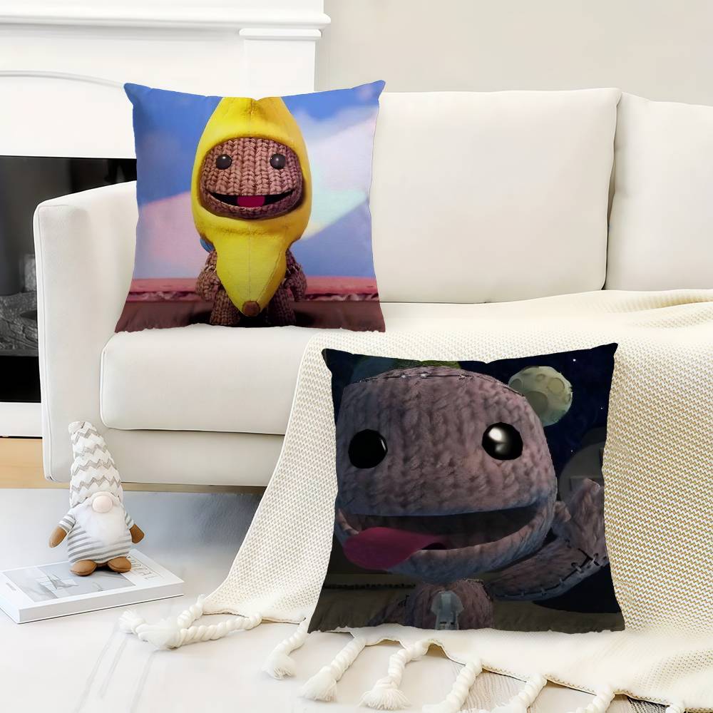Funny LBP Sackboy Pillow Cushion Cover Pillowcase Living Room Sofa Home Decor Customized