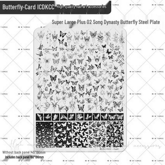 DK Baroque Leopard & Plaid Lace Butterfly Card