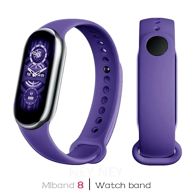 Silikonarmband für Xiaomi Mi Band 9 8 Armband NFC Sport Gummi Smart Armband Armband pulseira correa Xiaomi 8 9 Zubehör