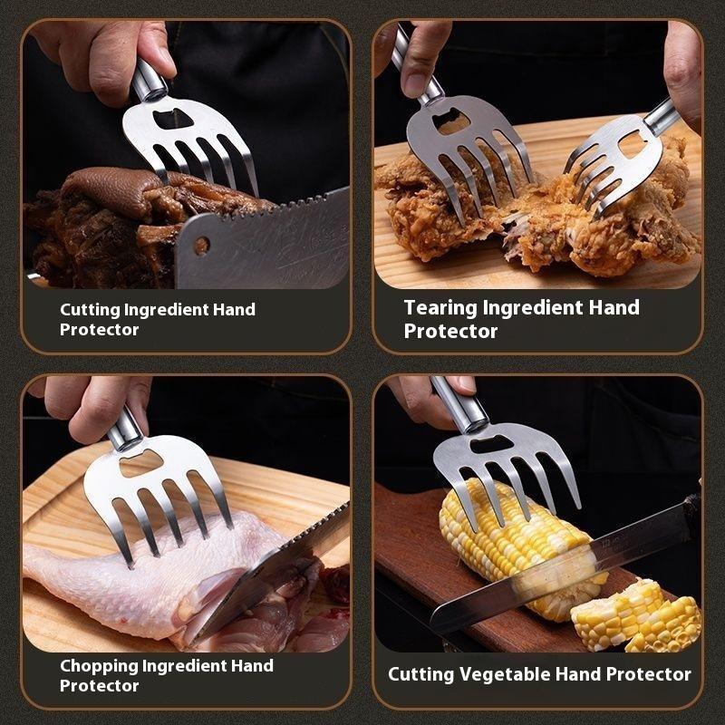 Edelstahl Hackkrallen Ergonomische Fleischgabel Isolierte Küchenwerkzeuge Hacken Sie Geflügel und Rindfleisch für den Grill einfach