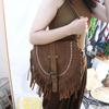 Cowboy Suede Saddle Bag Mobile Phone Bag Shoulder Bag Female Handbag Women Crossbody Bag Tassel Bag