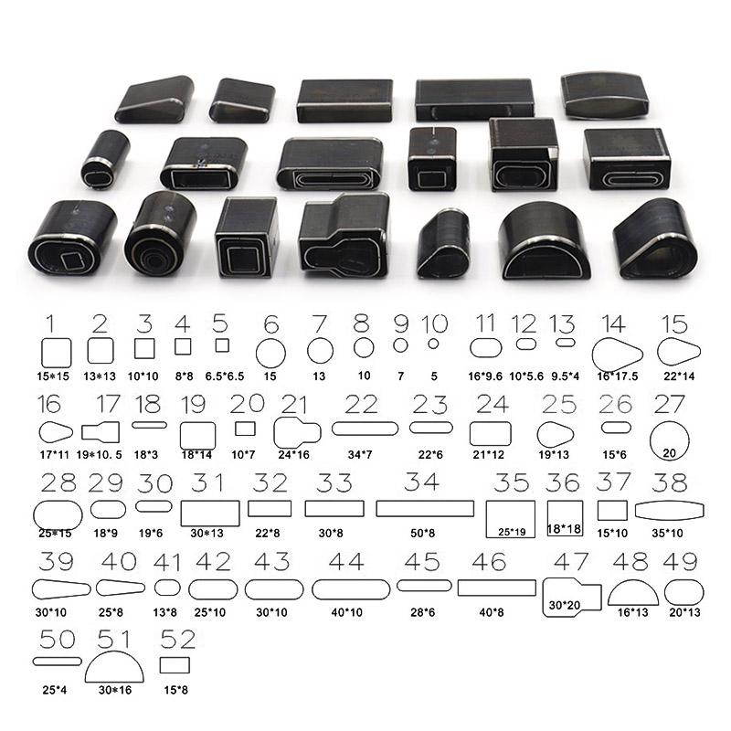 24/39/52/55pcs Manual Leather Drilling & Punching Kit Set, Manual Puncher Machine, Multiple Shapes Diy Steel Cutting Die Tool