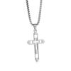 European and American Hollow Cross Pendant Men's Geometric Hip Hop Titanium Steel Necklace Jewelry