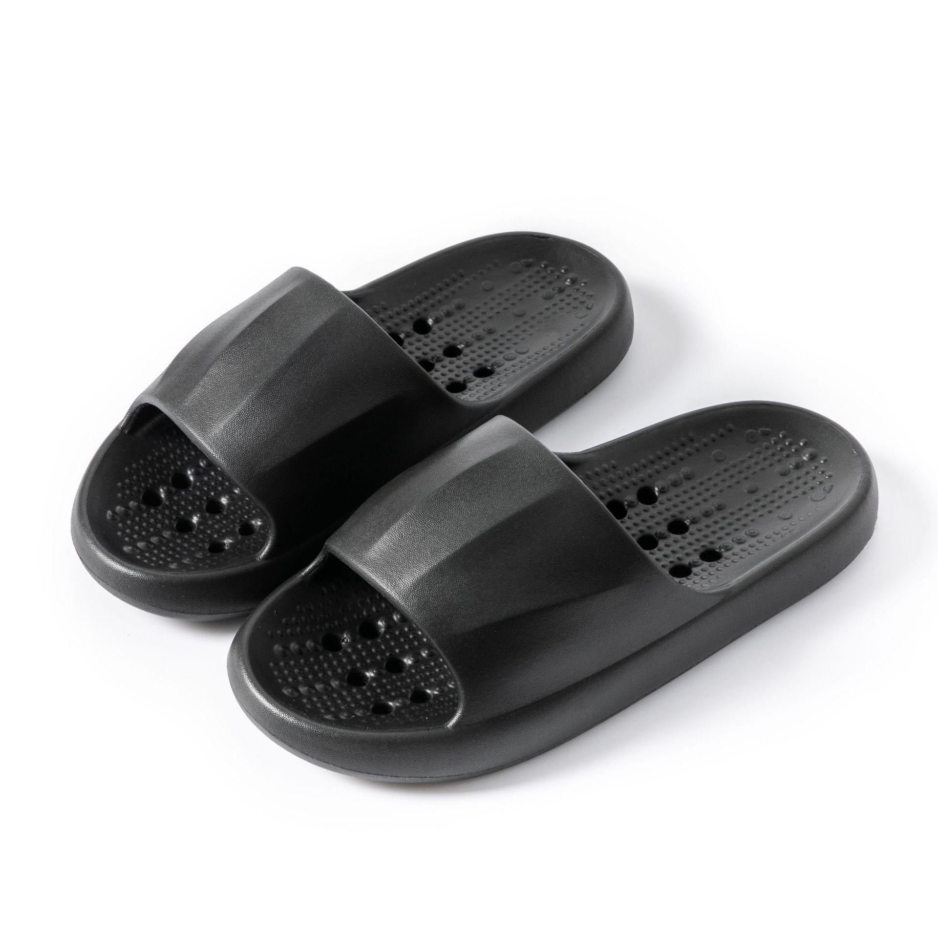 

Унисекс Быстросохнущие Нескользящие Тапочки для Ванной: Массаж ног «Четыре сезона», Дренажный, Домашний стиль для помещений 2025 43/44 чёрный