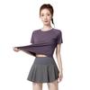 Women's Quick-Dry Breathable Yoga T-Shirt - Slim Fit, Short Sleeve Fitness Top