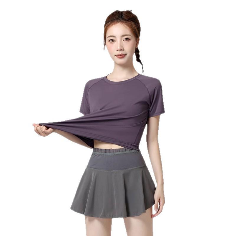 Women's Quick-Dry Breathable Yoga T-Shirt - Slim Fit, Short Sleeve Fitness Top