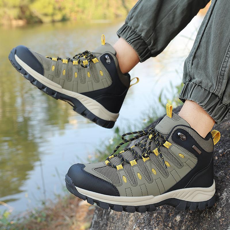 TUINANLE Men’s Walking Boots Spring Autumn Plus Size Side Outdoor Durable Hiking Desert Work Boots