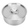 Stainless Steel Steaming Bowl with Lid Thickened Heat Proof Home Steam Rice Bowl for Cooking