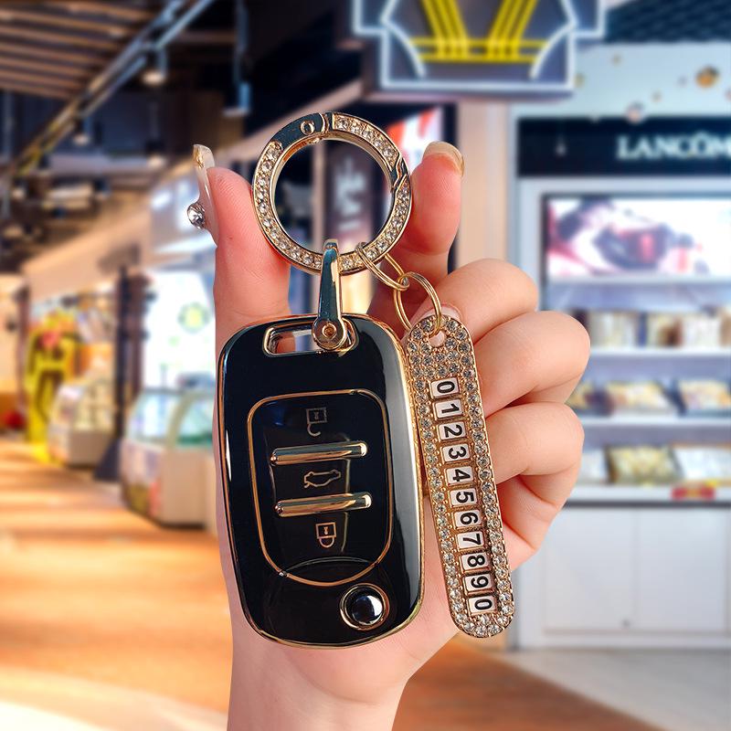 Baojun 510 Luxury Key Case with Folding Buckle for Models 730, 530, 360, 310W, E200, 630, 560.