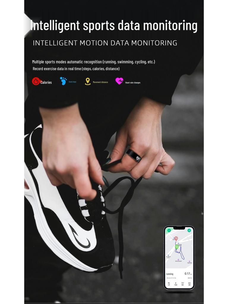 Smart R30 Health Ring: ECG, Body Temp, Heart Rate, Blood Oxygen, Sleep & HRV Monitoring