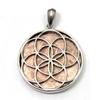 [World Accessories Carmelo] Seed of Life Divine Geometry Seed of Life Gibeon Meteorite Pendant Sterling Silver 925 Pink Gold