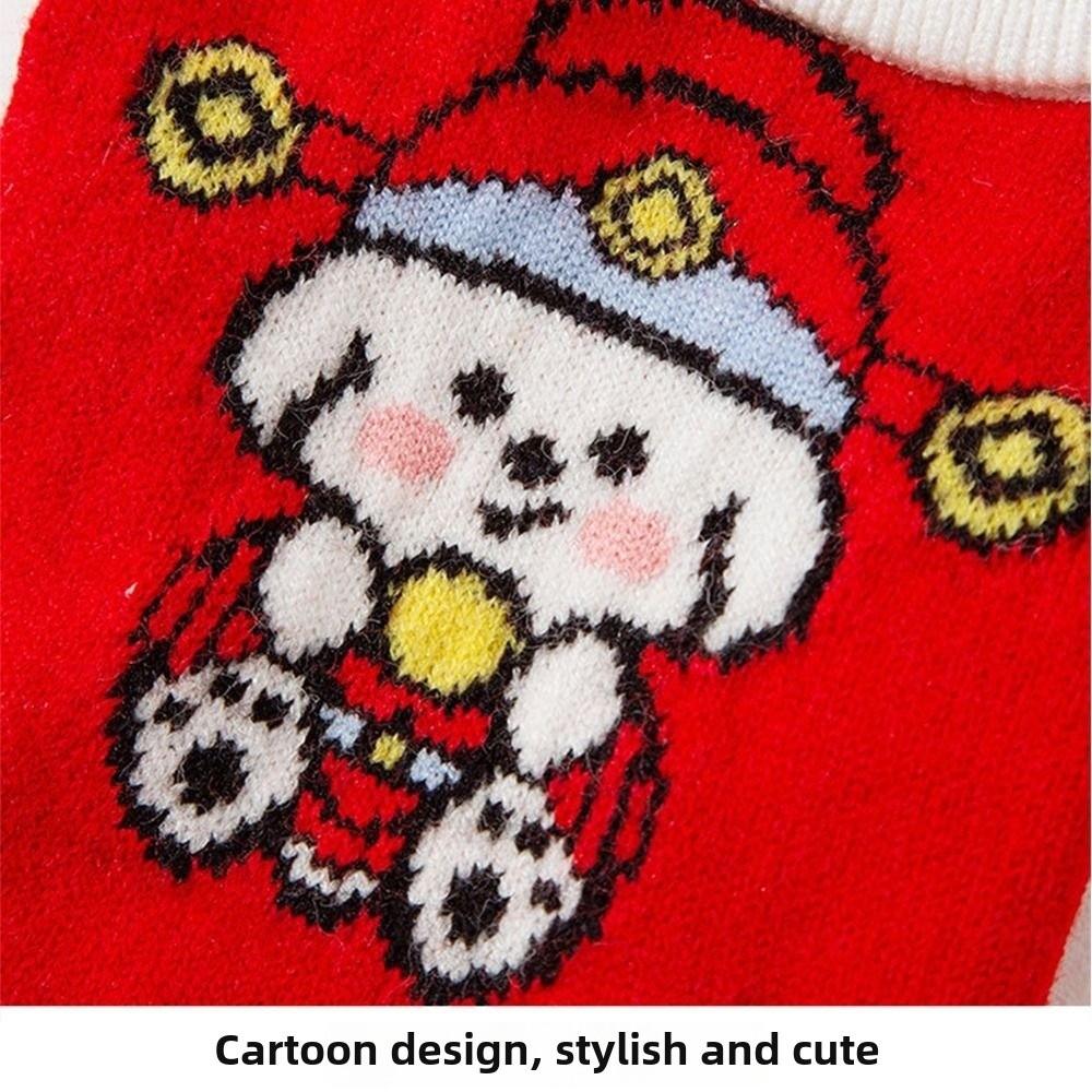 Funny Cute Puppy Clothes Lightweight Winter Knitted Pet Coat New Year's Cat Warm Vest  Pet Supplies