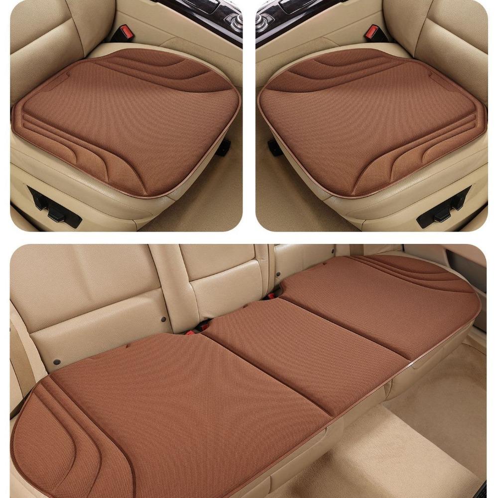 

Latex Seat Protector Pad Breathable Seat Protection Suede Car Seat Cover Interior Decoration коричневый
