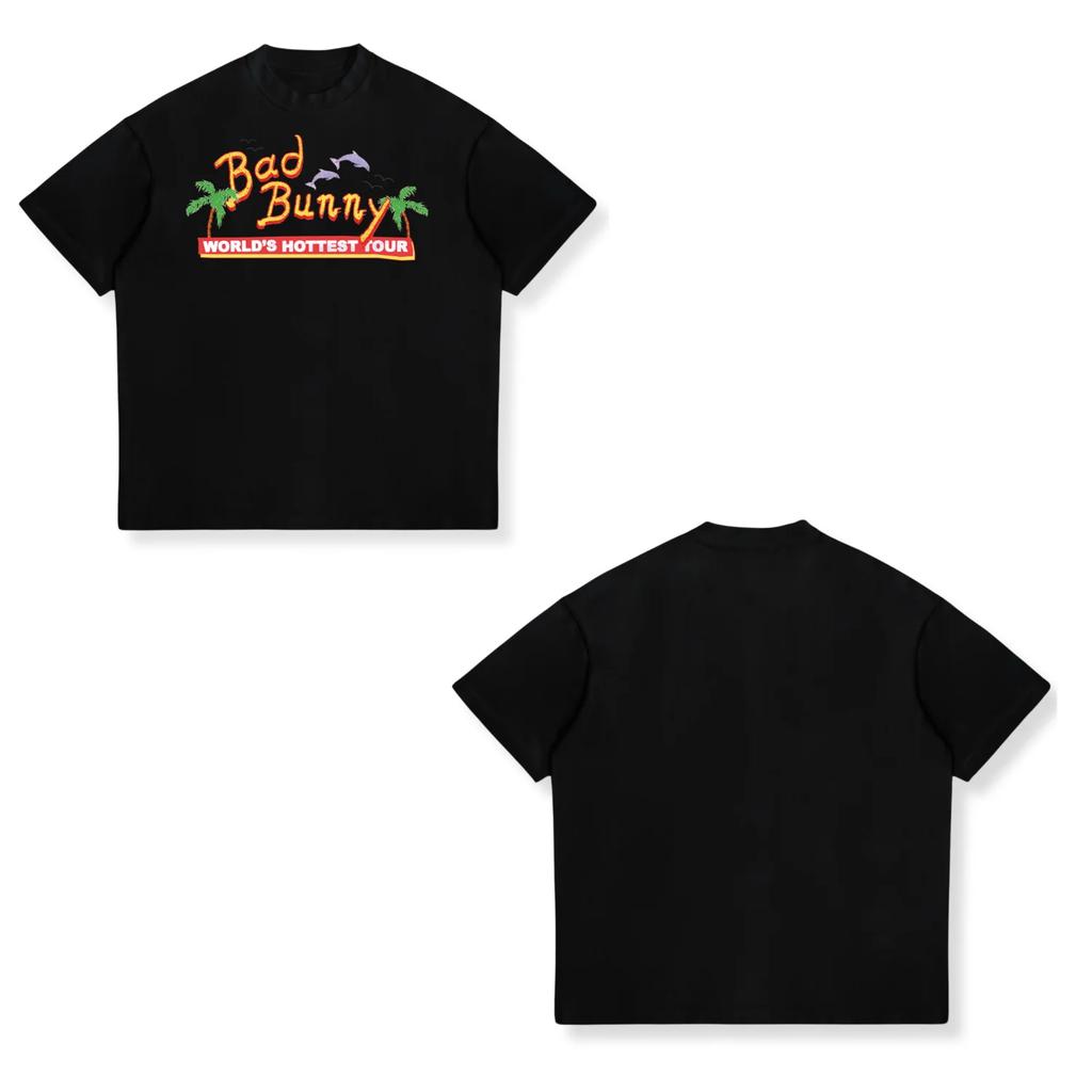 2026 Bad Bunny Super Printed 100 Cotton Tshirt Summer Unisexs and Womens Clothing Fashion Casual Oversized Tshirt Fan Gift