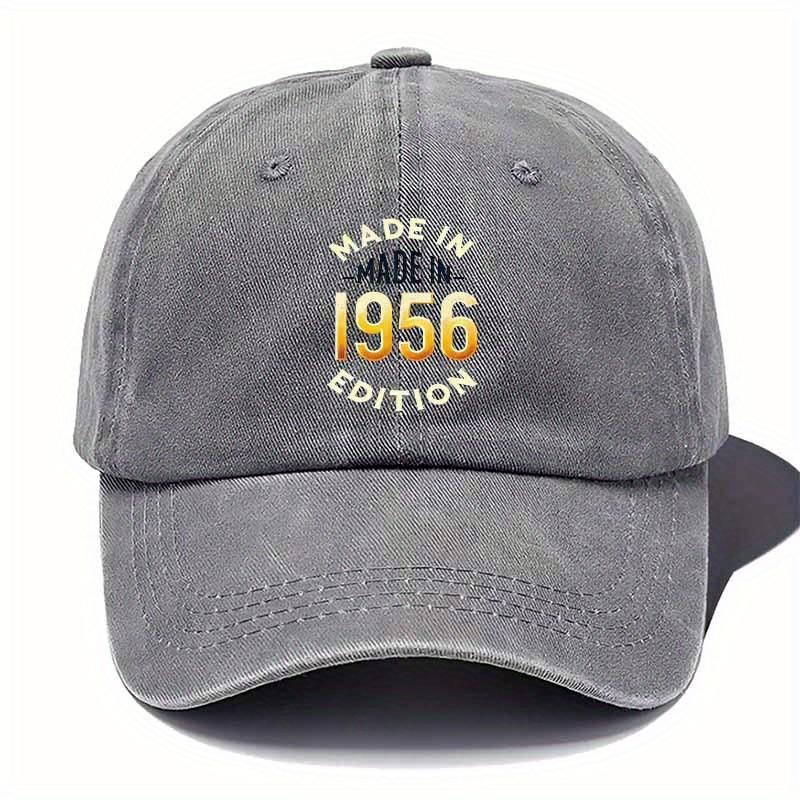 A Limited Edition 1956 Washed Baseball Cap Featuring a Design with The YearMakes a Perfect Gift for Friends Who Love Nostalgia