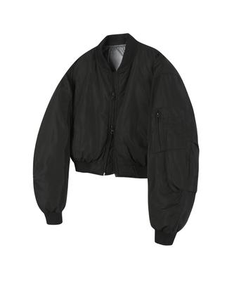 Vivabrown 85-Viva021 [2-Way] Ma-1 Crop Short Padded Jacket Black