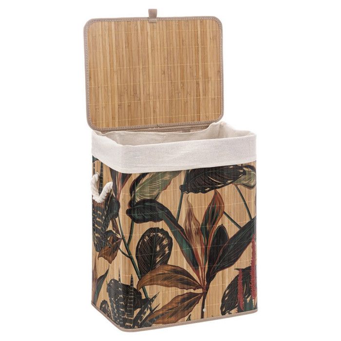 Bamboo Laundry Basket "Blackflora" or "Palawan" 60 Liters Atmosphéra - Palawan