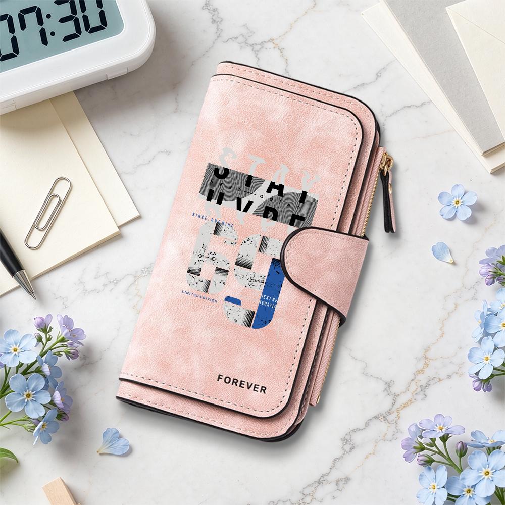 Stylish Printed Long Wallet Casual Multi Card Storage Portable Fashion Purse for Daily Use