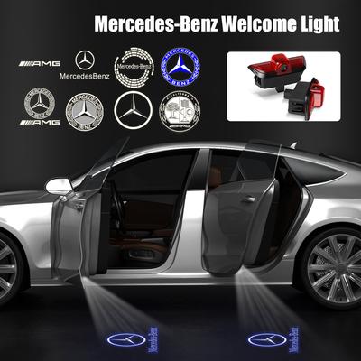 2Pcs Car Door Welcome Lamp Laser Projector LED Light For Mercedes Benz AMG C180 C200 E260 E300 ML350 W230 W204 W205 W210 W211