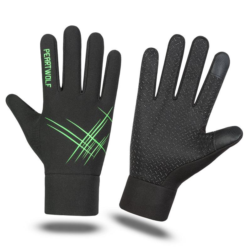 Suede gloves men's and women's season outdoor velvet thickened warm non-slip takeaway rider gloves