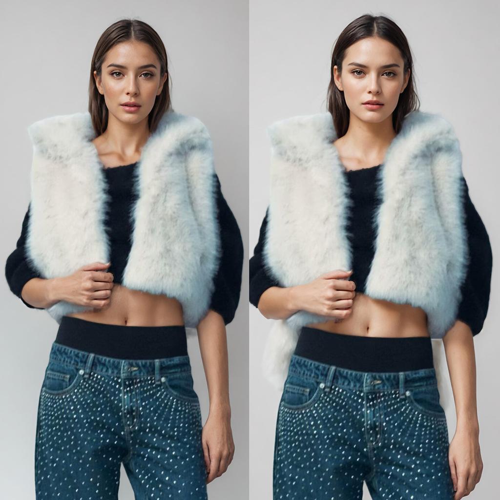 Women's autumn new casual street fashion vest vest faux fur top