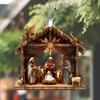 7-Piece Christmas Decoration Set - Nativity-themed Decor for Home and Holiday Parties Christian New Year Decor Car Interiors