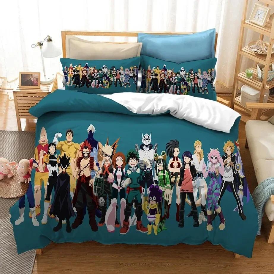 3D Print Japan Anime My Hero Academia Bedding Set Bedroom Soft Modern Bedspreads Comefortable Duvet Cover Quilt Cover Pillowcase