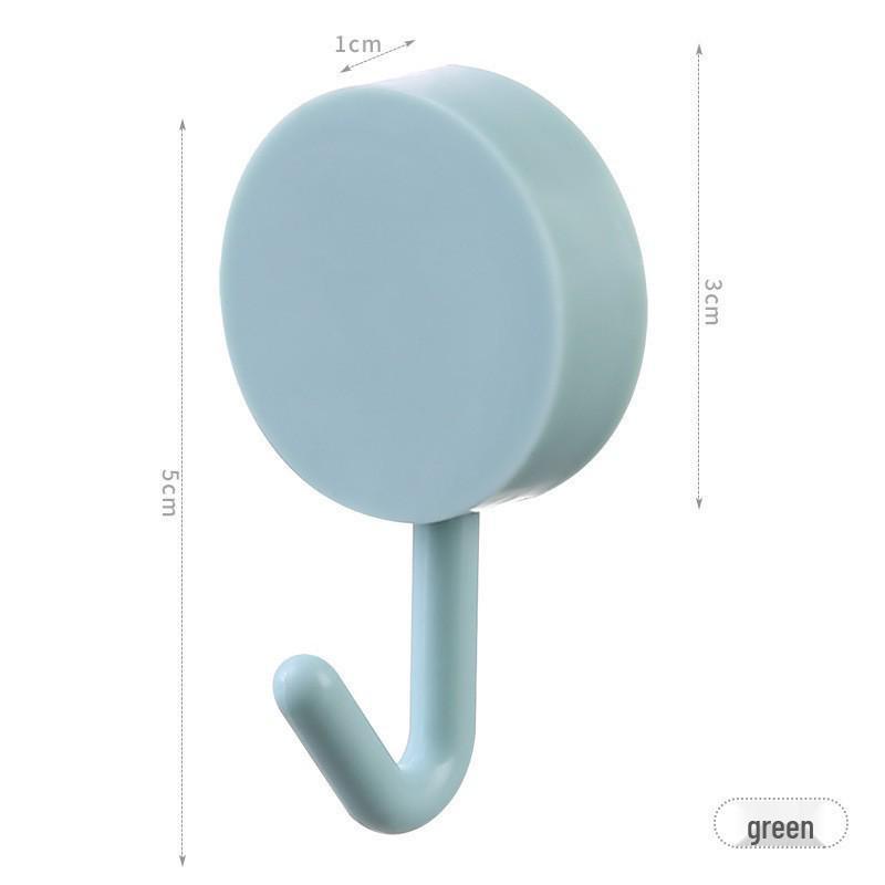 Macaron Traceless Adhesive Hook - Colorful No-Nail Plastic Hook for Kitchen & Bathroom