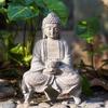 Decorazione Lampada Statua di Buddha Solare da Esterno, Giardino Cortile, Nuovo Buddha Cinese Zen Soggiorno Ufficio Portico Decorazione, Res